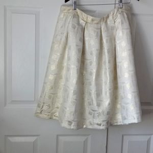 Beautiful Golden /Ivory Abstract skirt
